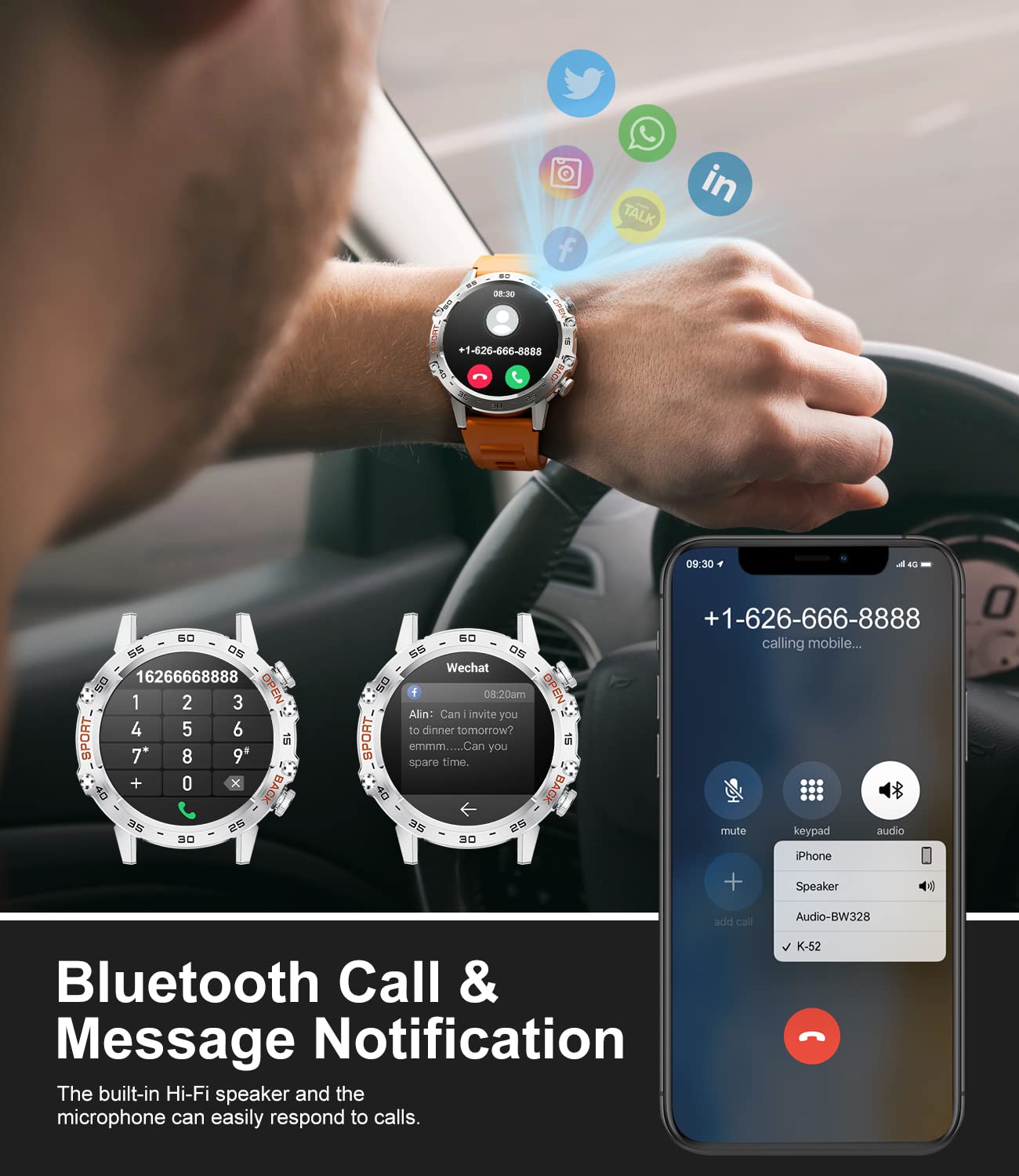 Military Smart Watch For Men(Answer/Dial Calls),100 Sports Modes, 5Atm Waterproof,1.39 ' 'Hd Touchscreen Fitness Watch,With Hear